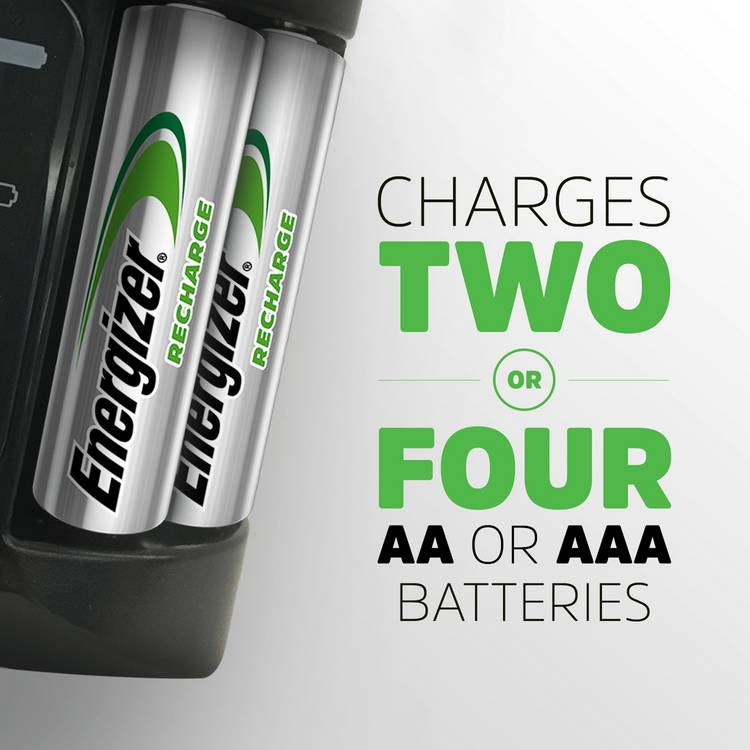Energizer battery charger with 4 AA batteries, UK version