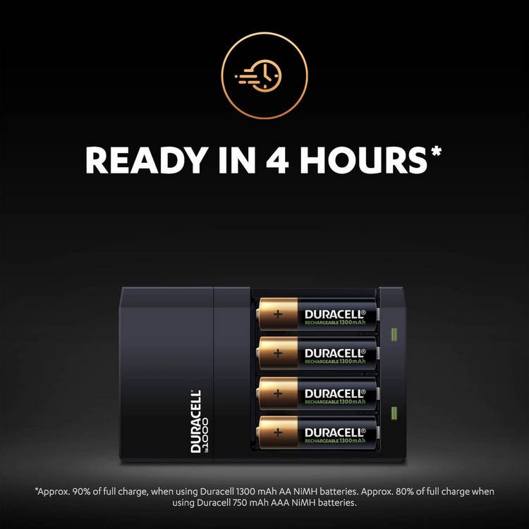 Duracell AA AAA battery charger 4-hour (British brand)