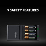 Duracell battery charger 45-minute with AA and AAA batteries, imported from the UK