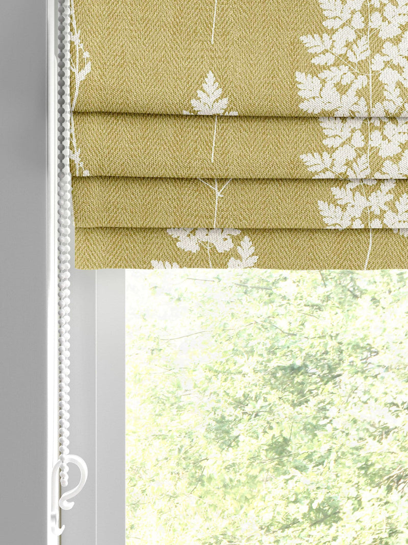 Emily Bond yellow Tynesfield Roman blinds, UK version