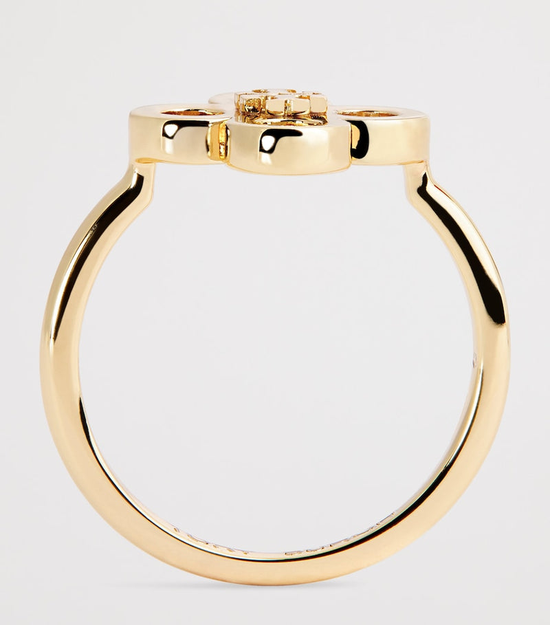 Tory Burch Kira Clover ring 18kt gold, imported from the UK