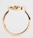 Tory Burch Kira Clover ring 18kt gold, imported from the UK