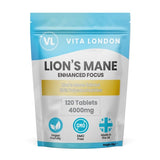 Superdrug Vita London Lion's Mane Enhanced Focus 4000mg Mushroom Supplement 120 Tablets- Buy online at McGrocer