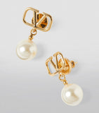 Valentino Garavani faux pearl VLogo earrings, imported from the UK