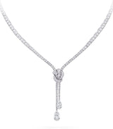 Harrods Graff White Gold and Diamond Tilda's Bow Pendant Necklace- Buy online at McGrocer