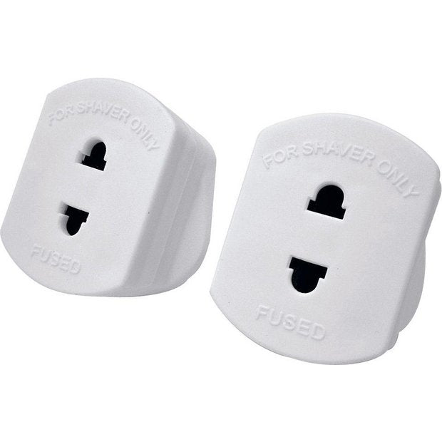 Masterplug shaver toothbrush adapter twin pack (British brand)