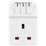 Masterplug 3-way switched adapter, UK version