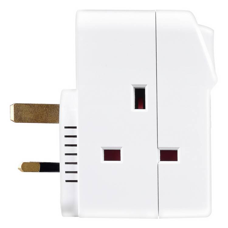 Masterplug 3-way switched adapter, UK version