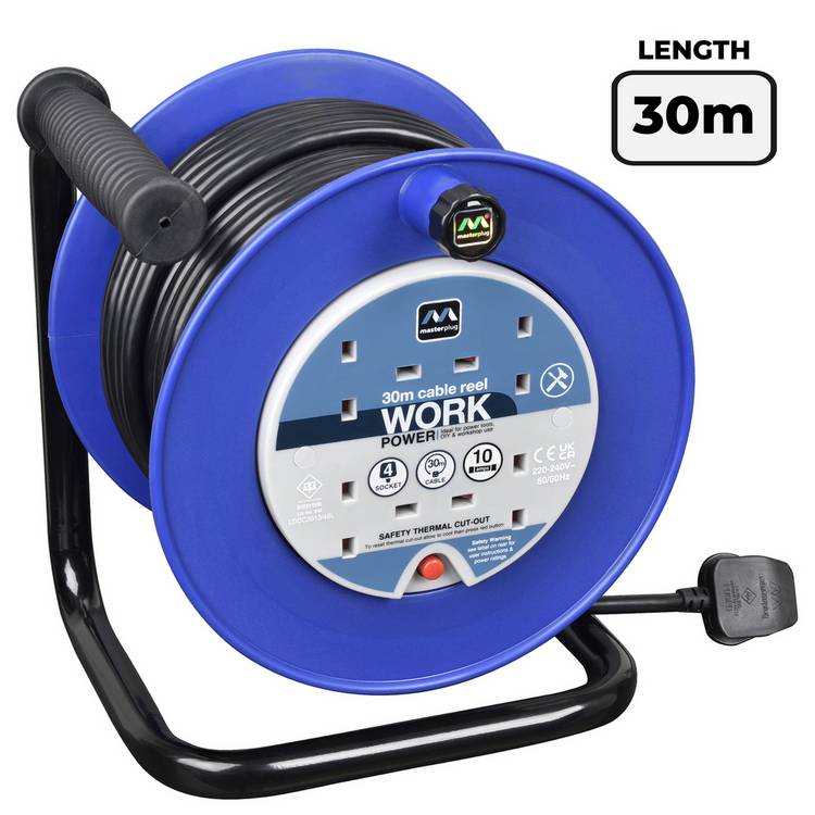Masterplug extension lead 4 socket 30m (British brand)