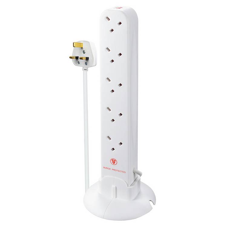 Masterplug 10 socket 4m surge protected extension lead (British brand)