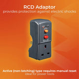 Masterplug RCD socket adapter 1 socket - British product