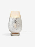 Monroe touch table lamp with chrome base and ombre glass shade, UK version