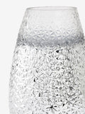 Monroe touch table lamp with chrome base and ombre glass shade, UK version