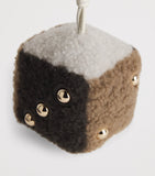 Yves Salomon shearling dice keyring - British product