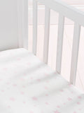 Silentnight pink stars cot bed fitted sheets 2 pack (British brand)