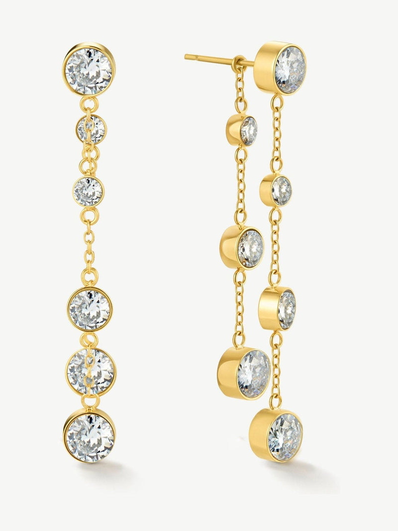D.LOUISE gold tone waterproof drop earrings - British product