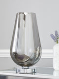 Chrome Cooper large touch lamp with chrome and smoke glass - British product