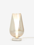 Chrome Cooper large touch lamp with chrome and smoke glass - British product