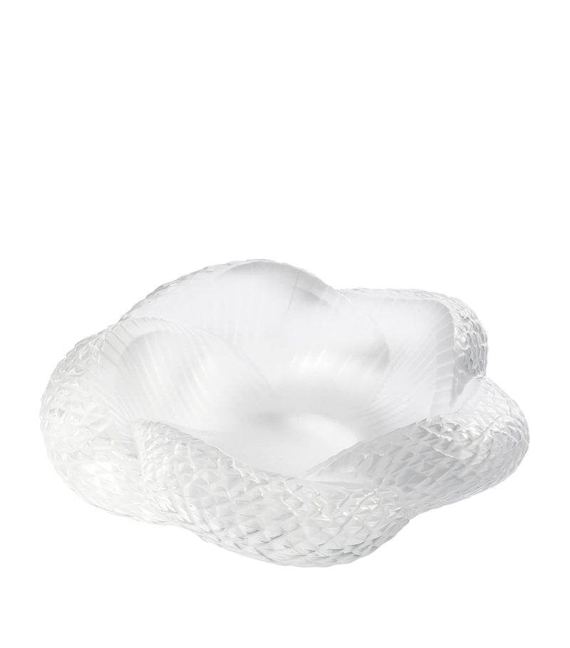 Lalique Serpent crystal decorative bowl, UK version
