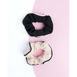 Brushworks Contrast Scrunchies Black Cream 2 Pack - British product