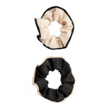 Brushworks Contrast Scrunchies Black Cream 2 Pack - British product