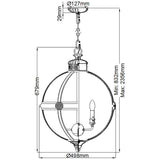 Feiss Adams 4 light pendant chandelier in 2 finishes - British product