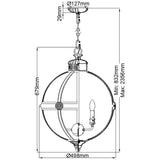 Feiss Adams 4 light chandelier British Bronze, UK version