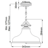 Quoizel Emery pendant light in Palladian Bronze (British brand)