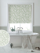 Next Laura Ashley Hedgerow Green Rye Cotton Roman Blinds- Buy online at McGrocer