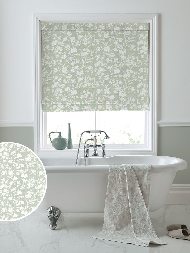 Laura Ashley Hedgerow roman blinds floral print 100% cotton - British product