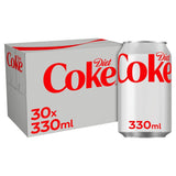 Diet Coke sugar-free cola 330ml cans 30 pack, imported from the UK