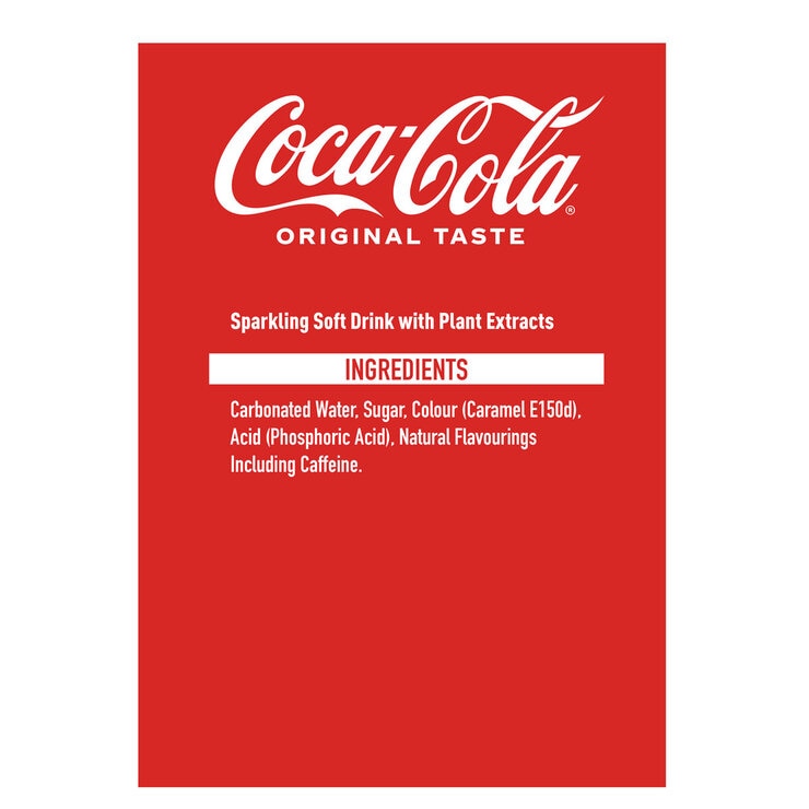 Coca Cola soft drink 30 x 330ml cans (British brand)