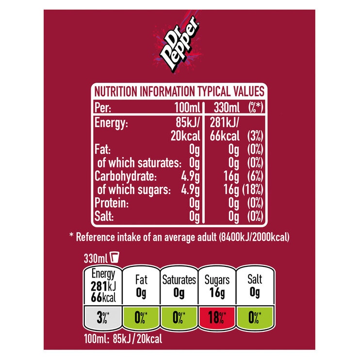 Fanta Dr Pepper Sprite variety pack 30 x 330ml, imported from the UK