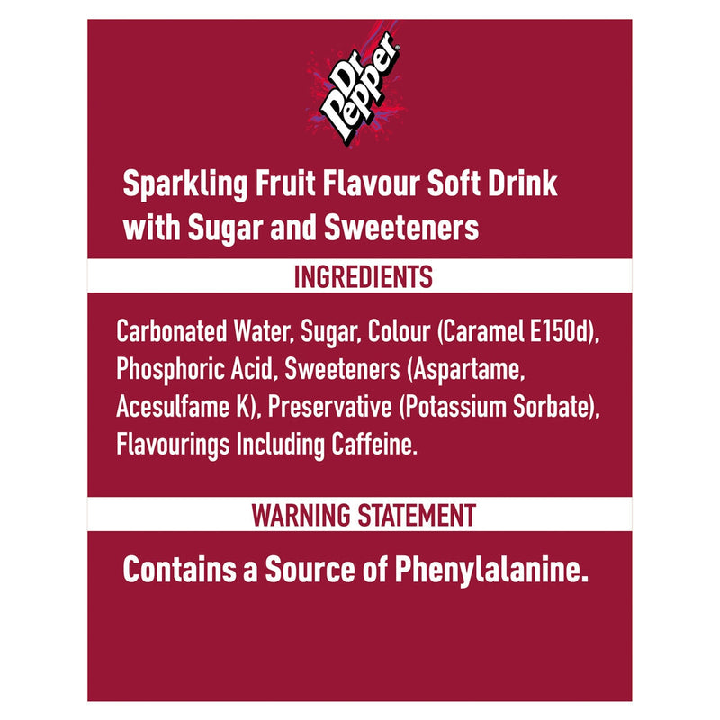 Fanta Dr Pepper Sprite variety pack 30 x 330ml, imported from the UK