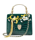 Aspinal of London Mayfair velvet top-handle bag midi (British brand)