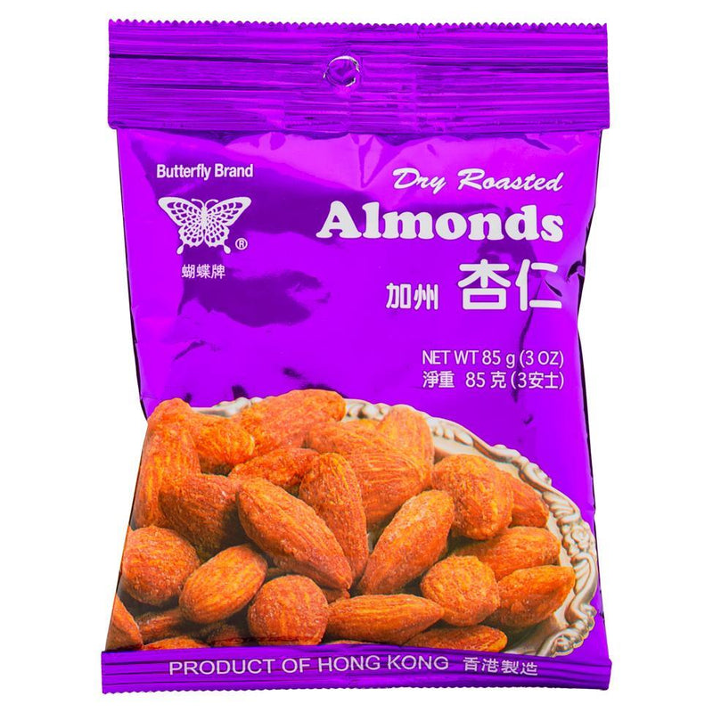 Butterfly Brand dry roasted almonds (British brand)