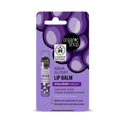 Superdrug Organic Shop Aqua Glossy Lip Balm Hyaluronic Acid 10ml- Buy online at McGrocer