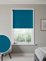 Next Next Peacock Blue Hollis Made to Measure Roller Blind- Buy online at McGrocer