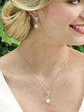 Ivory & Co Serrano pearl drop earrings 2.5cm, UK version