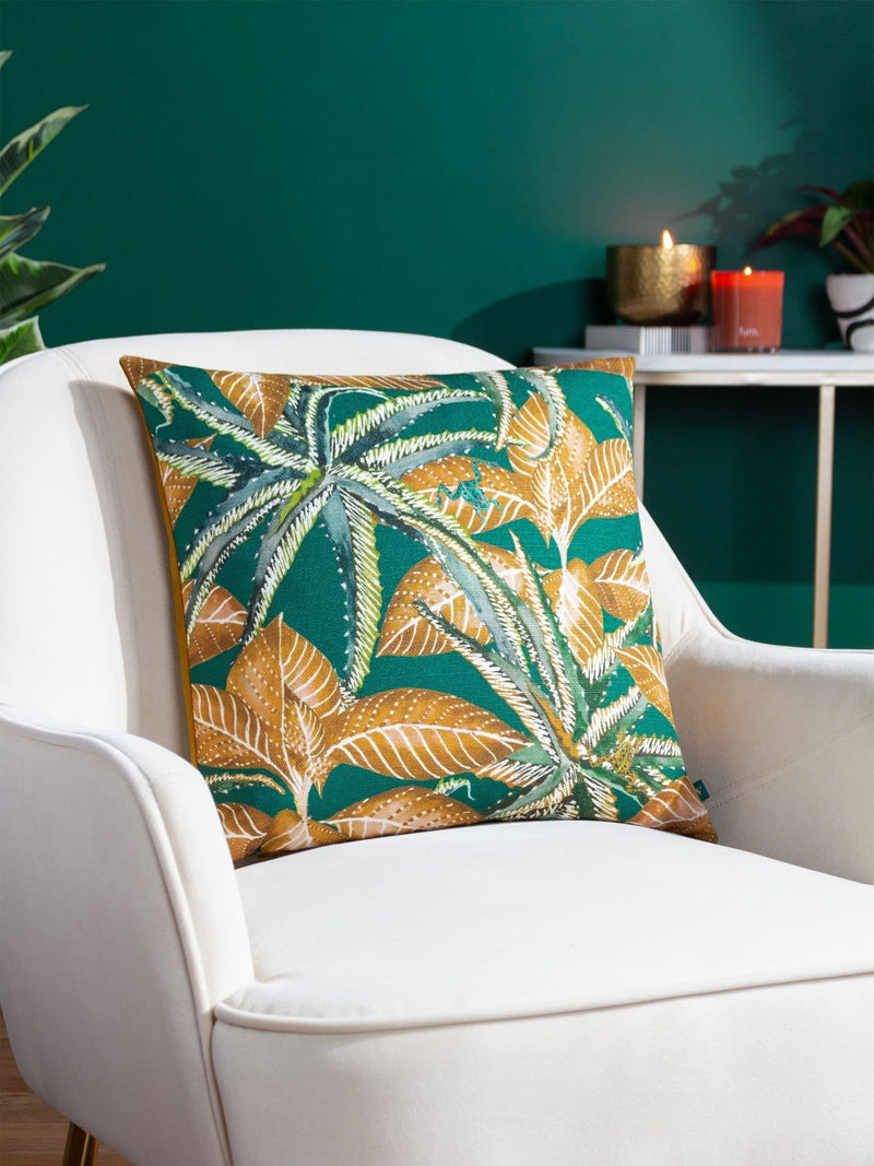 Wylder Green Emerald Jahi Tropical Cushion 43cm, UK version