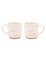Next Widdop Mr & Mrs White Ceramic Mugs (Set of 2)- Buy online at McGrocer