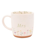 Widdop Mr & Mrs mugs with wildflower illustration - British product