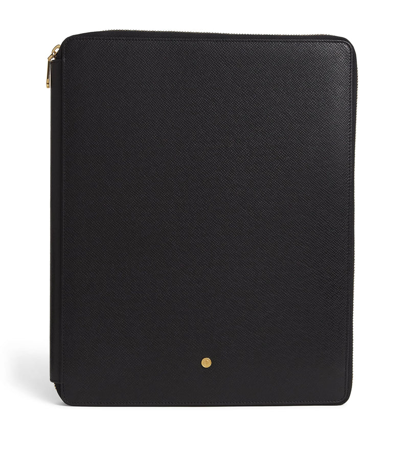 Harrods leather writing folder with A4 jotter and compartments, UK version