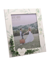 Next Widdop White Our Love Story White Frame with Leaves Photo Frame - 8x10- Buy online at McGrocer