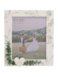 Widdop white photo frame with leaves 8x10 - British product