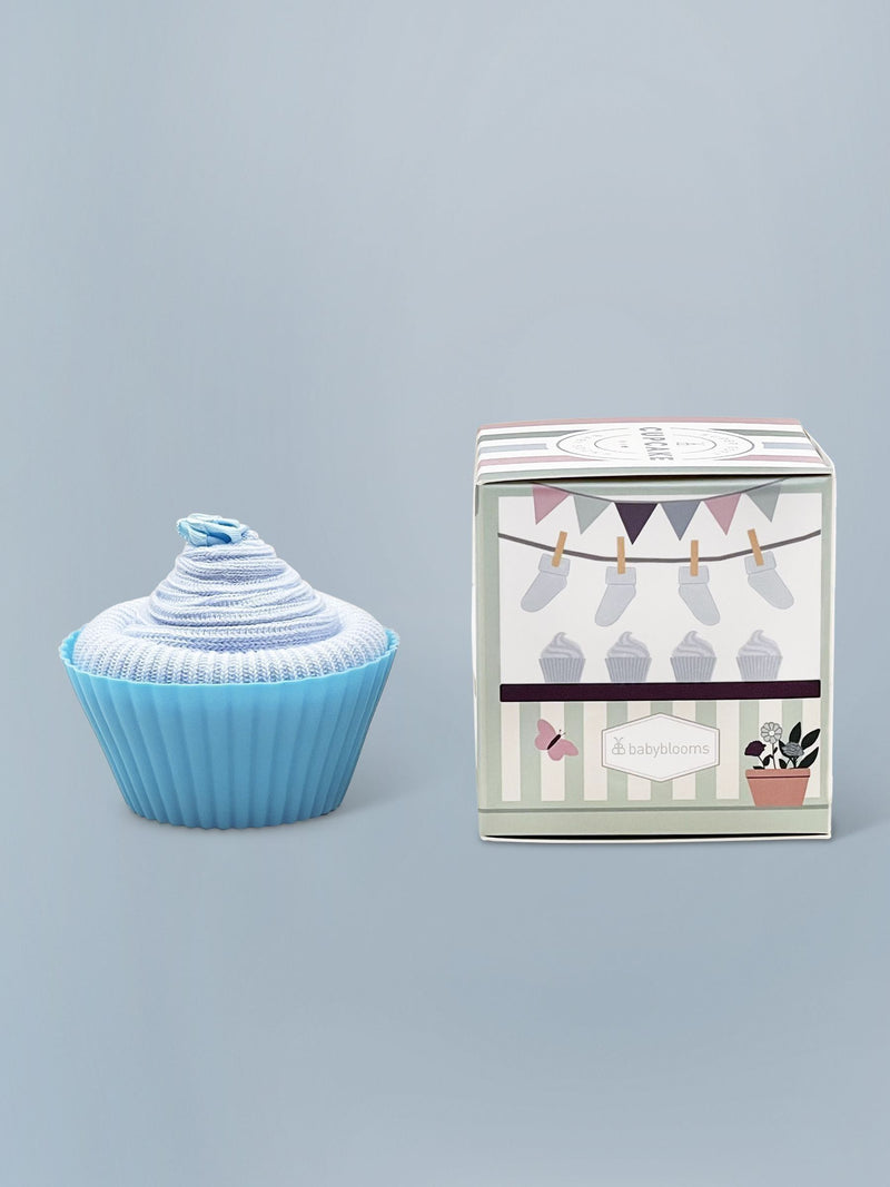 Babyblooms Babygeschenkset blauer Hase mit 24 cm Stofftier - Britisches Produkt