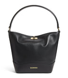Sandro Paris small leather bucket bag, UK version