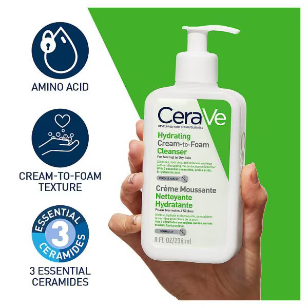 CeraVe Cream to Foam Cleanser 236ml - British product