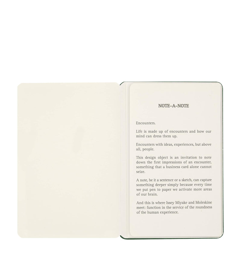 Moleskine business card holder with note pages, 11.5cm x 8cm x 1cm, imported from the UK
