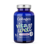 Holland & Barrett Vitawell Collagen & Vitamin C Gummies Apple and Blackcurrant Flavour Food Supplement 50s- Buy online at McGrocer